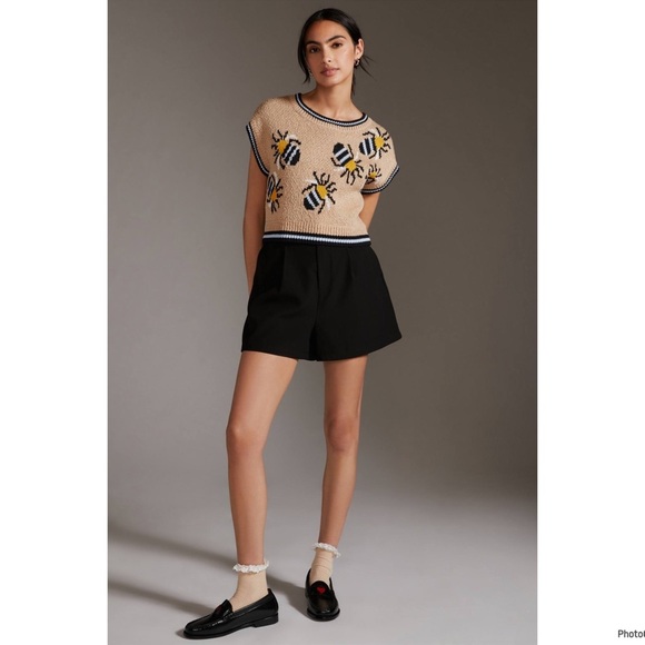 Sarah Gordon For Anthropologie Erin Icon Bee Knit Sweater Vest Size XS - Picture 2 of 11